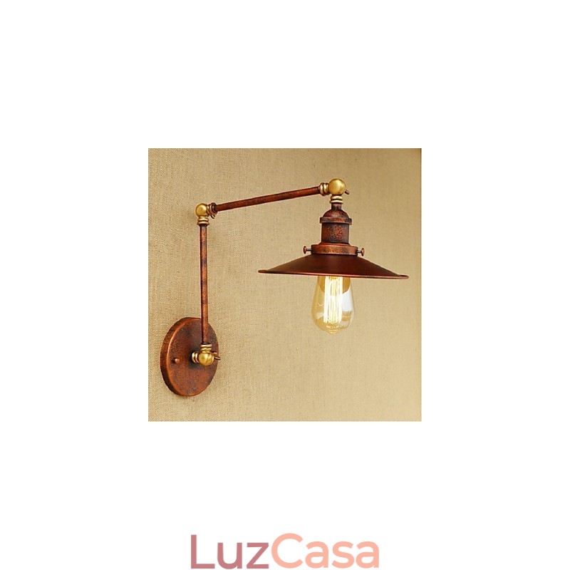 Braço longo Meio enferrujado Industrial Retro Nostalgic Retrátil Dobrável Arandelas de Parede Luz de Parede