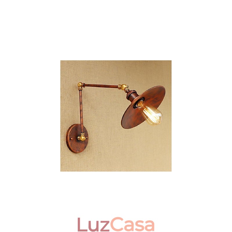 Braço longo Meio enferrujado Industrial Retro Nostalgic Retrátil Dobrável Arandelas de Parede Luz de Parede