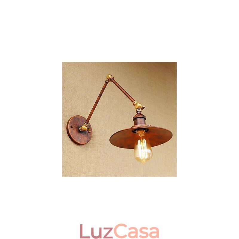 Braço longo Meio enferrujado Industrial Retro Nostalgic Retrátil Dobrável Arandelas de Parede Luz de Parede