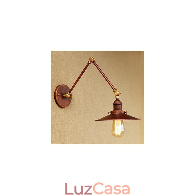 Braço longo Meio enferrujado Industrial Retro Nostalgic Retrátil Dobrável Arandelas de Parede Luz de Parede