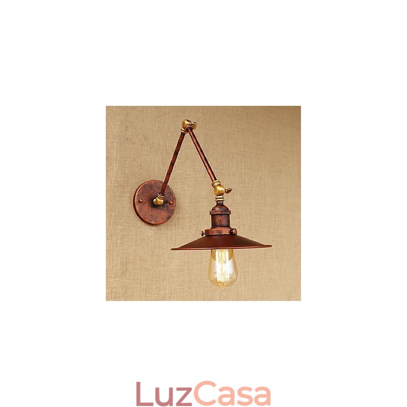 Braço longo Meio enferrujado Industrial Retro Nostalgic Retrátil Dobrável Arandelas de Parede Luz de Parede