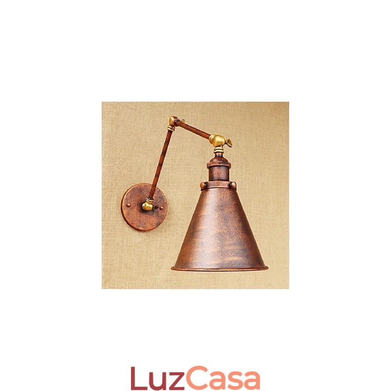 Braço longo Meio ferrugem Retro Criativo Nostalgic Retrátil Dobrável Arandelas de Parede Luz de Parede