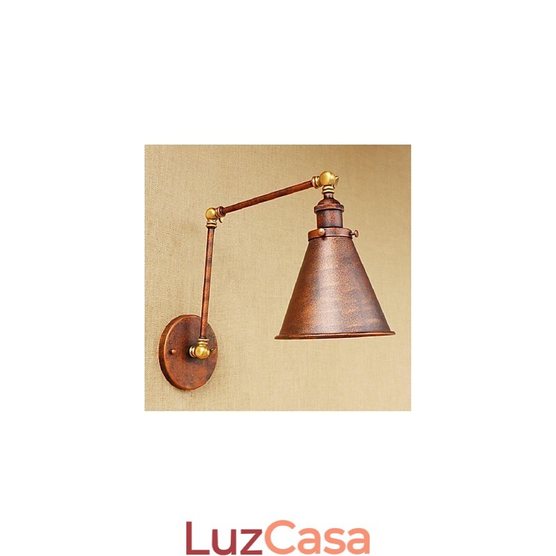 Braço longo Meio ferrugem Retro Criativo Nostalgic Retrátil Dobrável Arandelas de Parede Luz de Parede