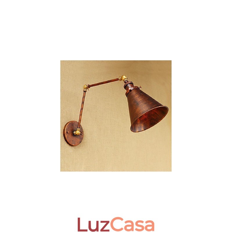 Braço longo Meio ferrugem Retro Criativo Nostalgic Retrátil Dobrável Arandelas de Parede Luz de Parede