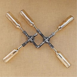 Pintura rústica de chalé para arandelas de parede com luz ambiente