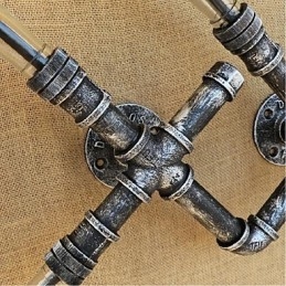 Pintura rústica de chalé para arandelas de parede com luz ambiente