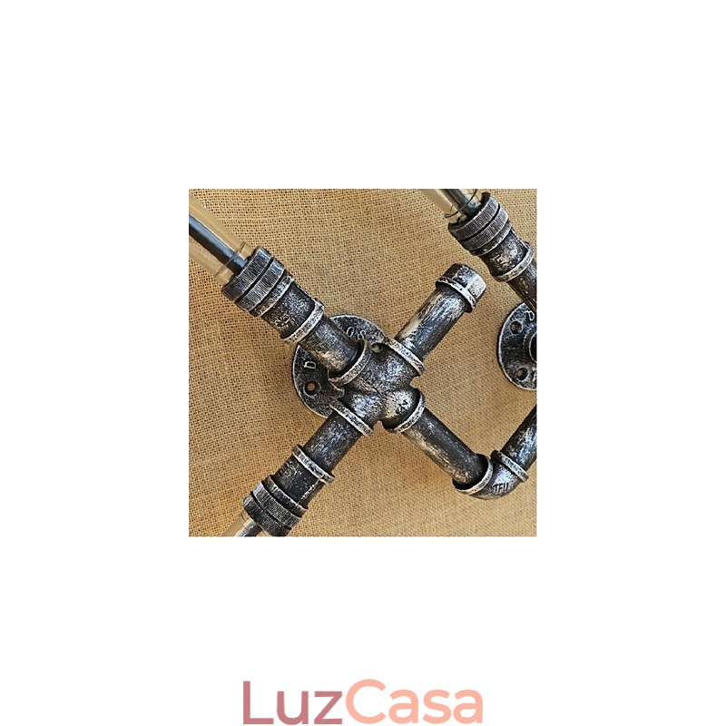 Pintura rústica de chalé para arandelas de parede com luz ambiente