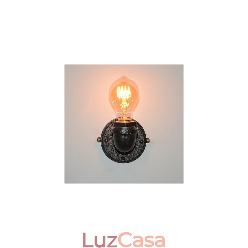 Luminária de parede decorativa de tubo de ferro industrial retrô simples Luminária de parede