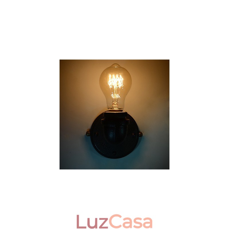 Luminária de parede decorativa de tubo de ferro industrial retrô simples Luminária de parede