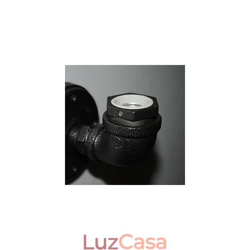 Luminária de parede decorativa de tubo de ferro industrial retrô simples Luminária de parede