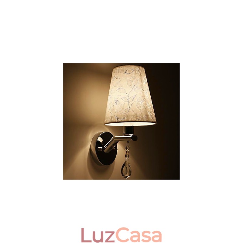 Recurso de prata contemporâneo moderno para arandelas de parede de luz ambiente de cristal