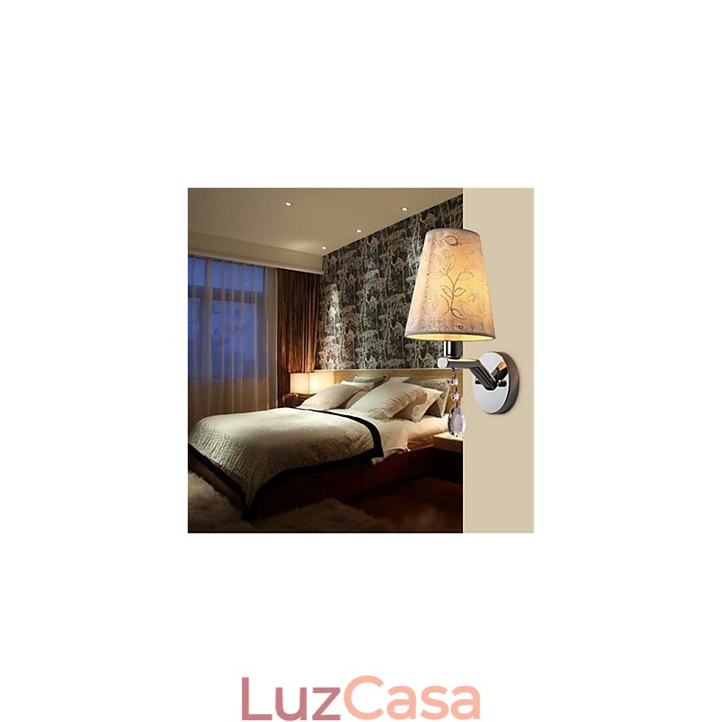 Recurso de prata contemporâneo moderno para arandelas de parede de luz ambiente de cristal