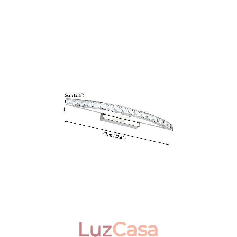 Iluminação de parede de cristal contemporânea para banheiro