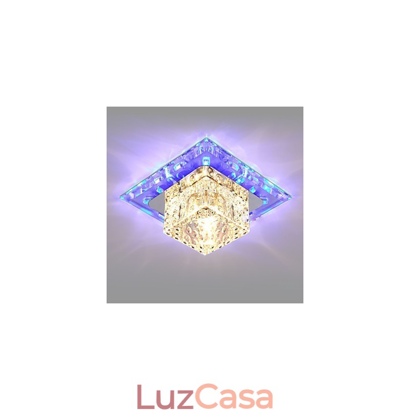Mini luminária de teto de cristal holofote 3W lâmpada criativa tubo luz colorida cor quadrado luz dome