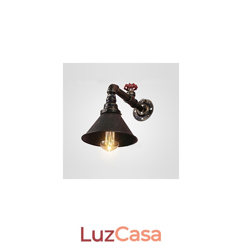 Luzes de parede de tubo de água estilo industrial retrô criativo country metal restaurante café bares mesa de bar arandelas de parede