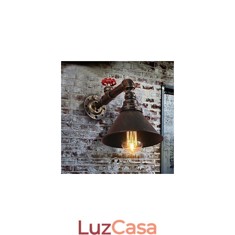 Luzes de parede de tubo de água estilo industrial retrô criativo country metal restaurante café bares mesa de bar arandelas de parede