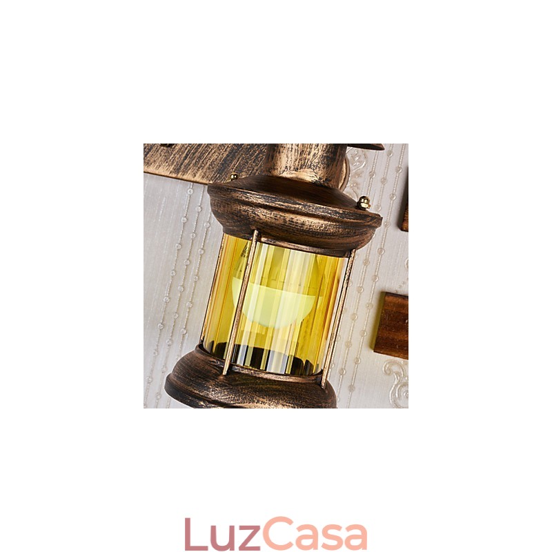 Pintura rústica de chalé para arandelas de parede estilo mini uplight, luminária de parede