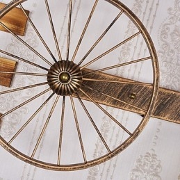 Pintura rústica de chalé para arandelas de parede estilo mini uplight, luminária de parede