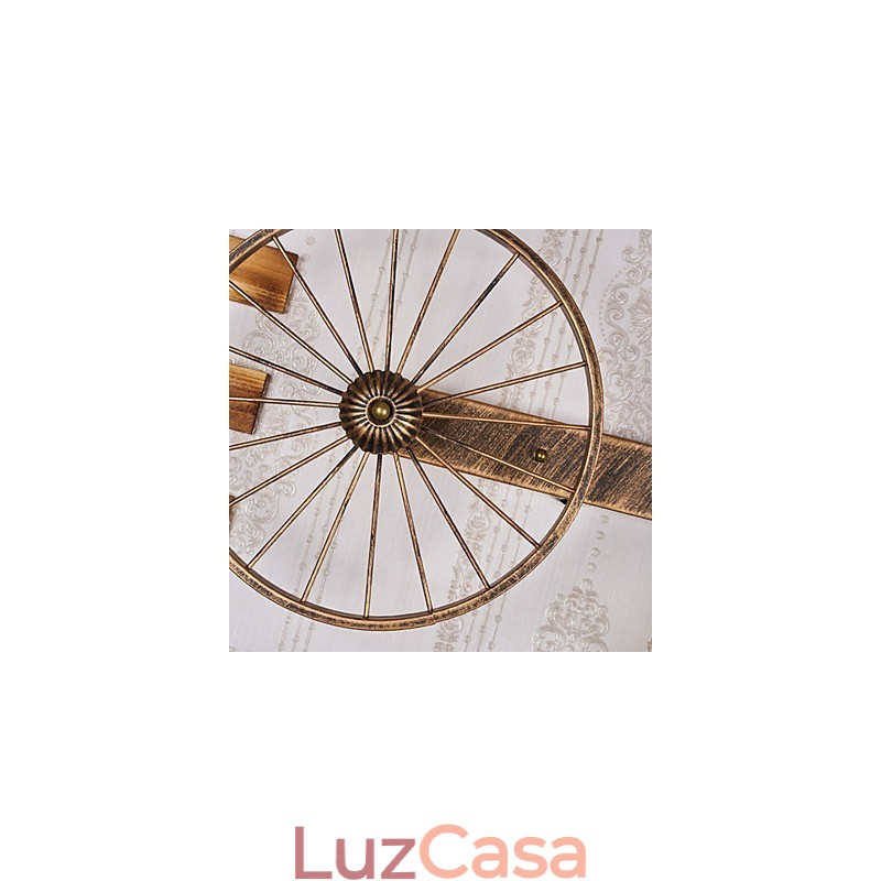 Pintura rústica de chalé para arandelas de parede estilo mini uplight, luminária de parede