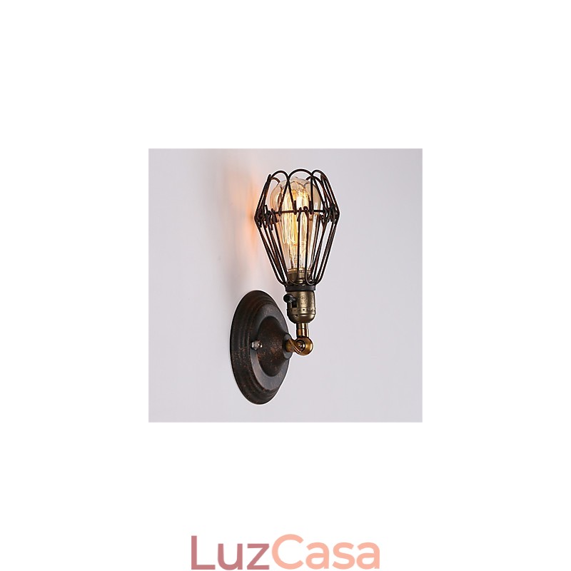 Luminárias de parede de metal estilo industrial retrô para restaurante, café, mini arandelas de parede