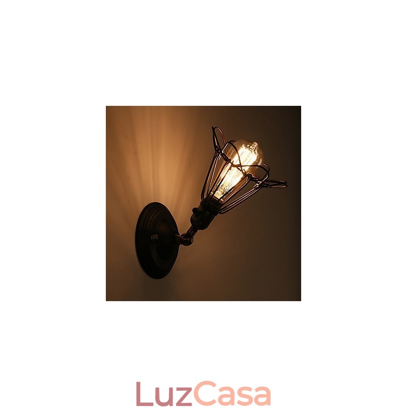 Luminárias de parede de metal estilo industrial retrô para restaurante, café, mini arandelas de parede