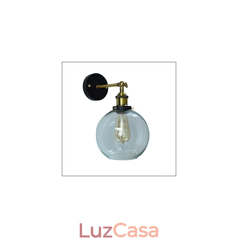 Luminária de parede de ferro preta simples retrô luminária de parede de cabeça única luminária de parede decorativa estilo europeu