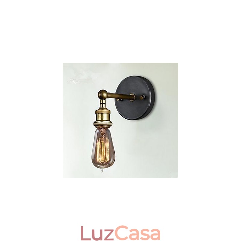 Luminária de cabeça de cobre simples para corredor de parede de vila americana