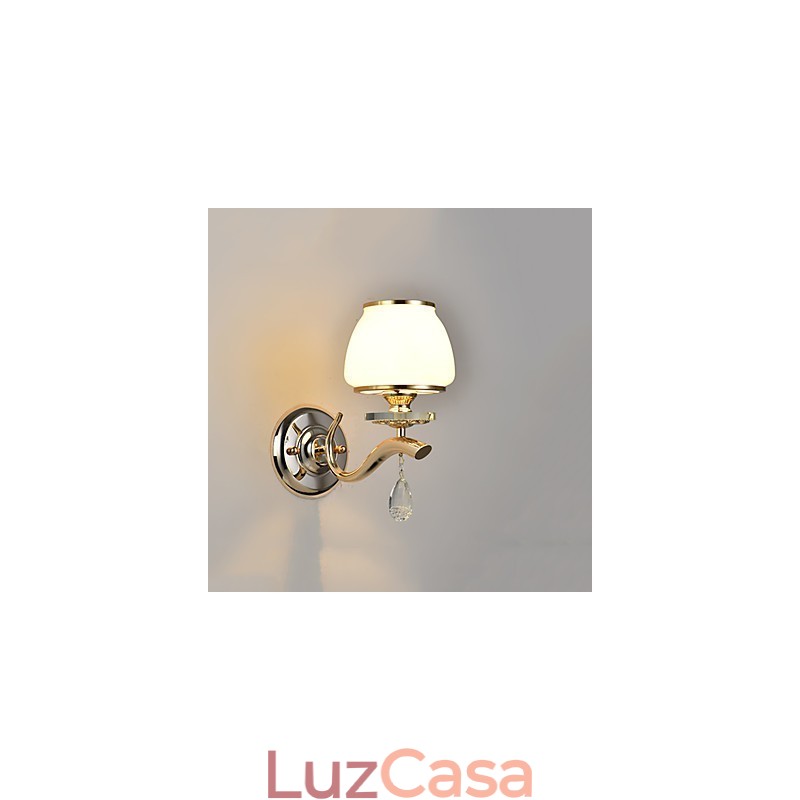 Recurso eletrogalvanizado contemporâneo moderno para arandelas de parede de luz ambiente de cristal