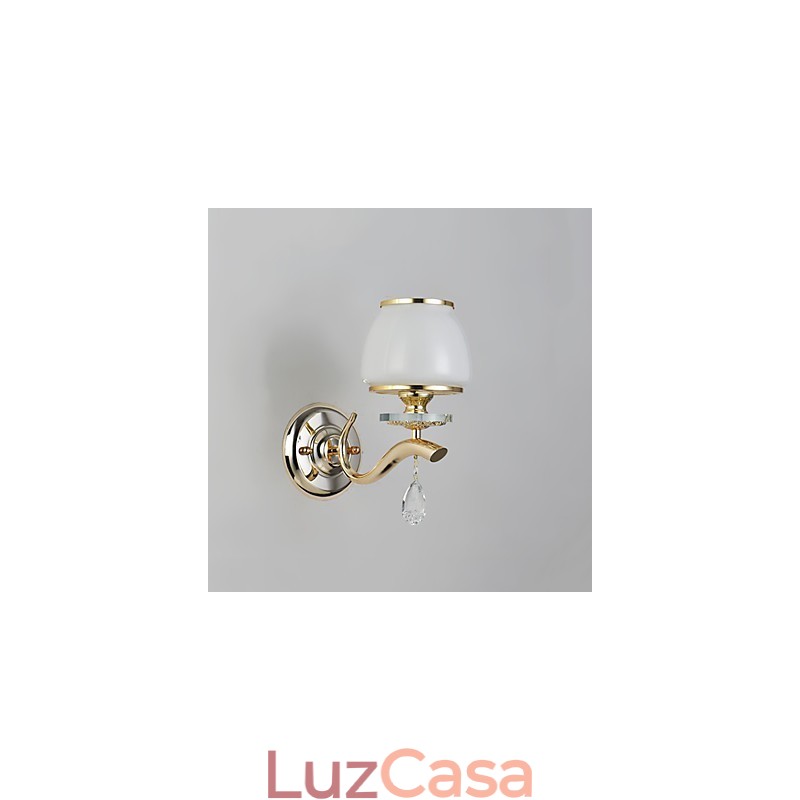 Recurso eletrogalvanizado contemporâneo moderno para arandelas de parede de luz ambiente de cristal