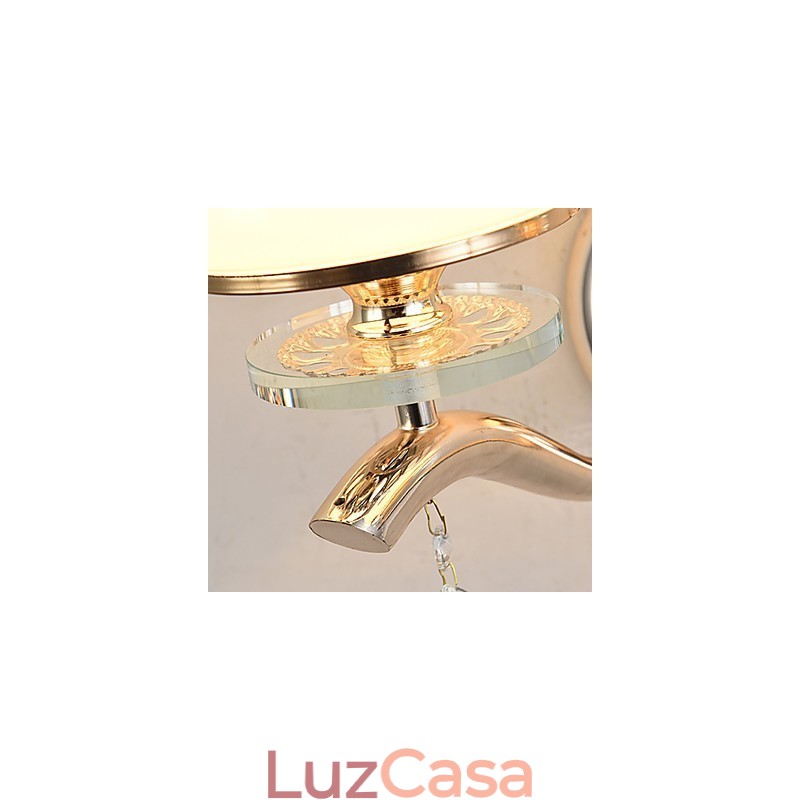Recurso eletrogalvanizado contemporâneo moderno para arandelas de parede de luz ambiente de cristal