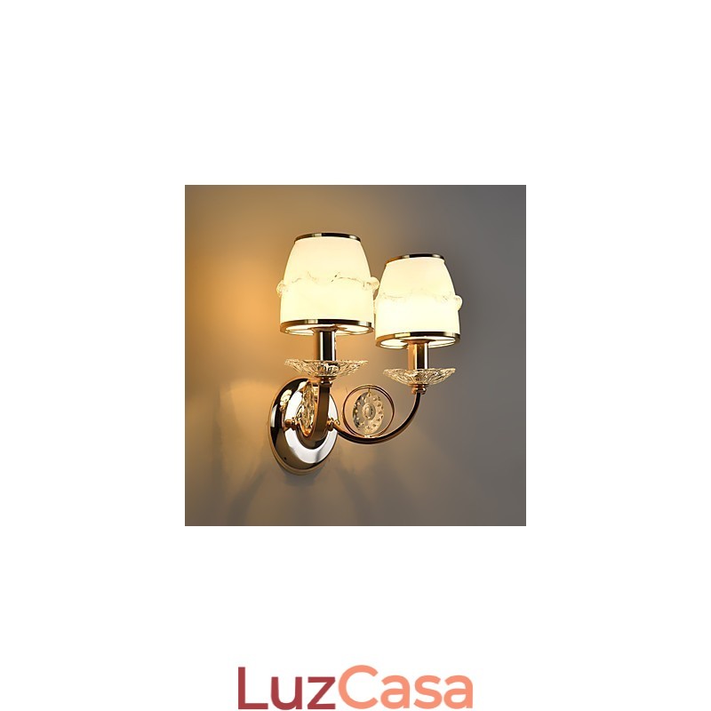Luminária de parede moderna contemporânea galvanizada para proteção ocular, arandela de luz ambiente, luminária de parede