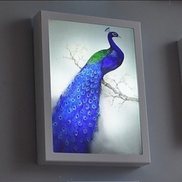 Pintura contemporânea moderna integrada, recurso de pintura contemporânea para arandelas de parede com luz ambiente