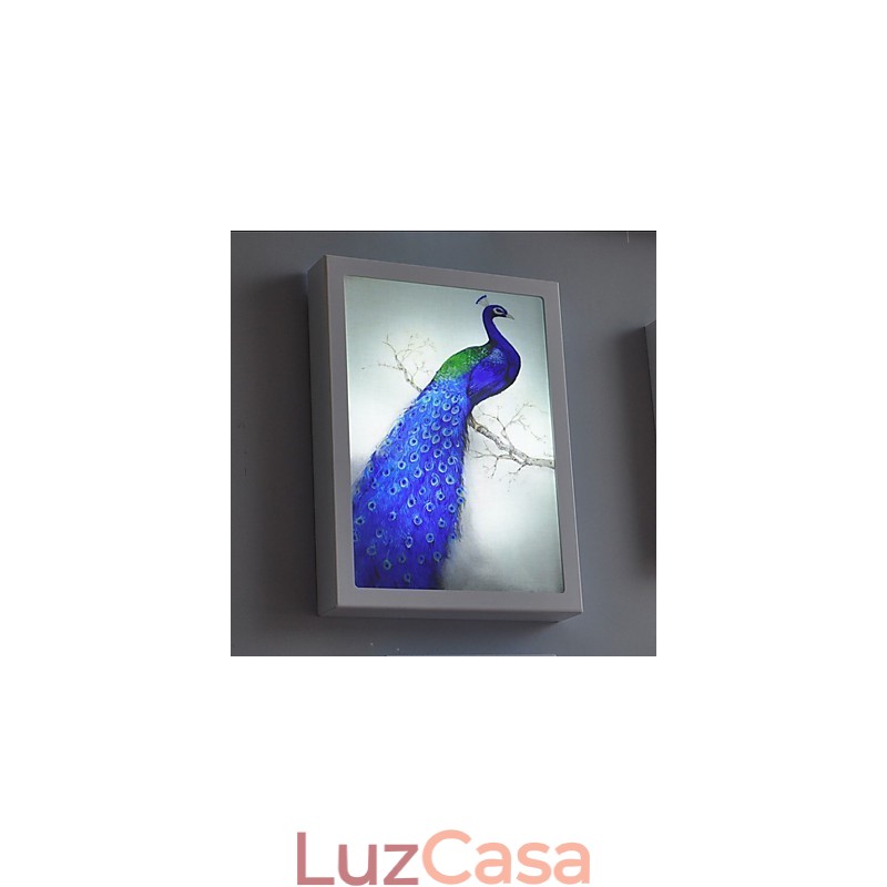 Pintura contemporânea moderna integrada, recurso de pintura contemporânea para arandelas de parede com luz ambiente