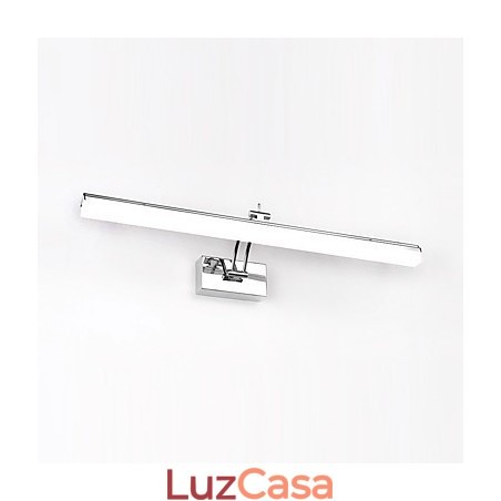 Recurso cromado moderno e contemporâneo integrado para iluminação de banheiro com luz ambiente Luz de parede Recurso cromado moderno e contemporâneo integrado para iluminação de banheiro com luz ambiente Luz de parede