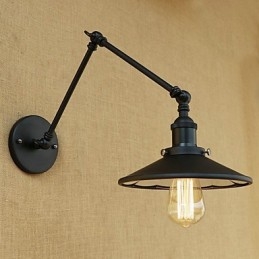 Pintura rústica estilo country retrô para luminária de parede com braço oscilante estilo mini