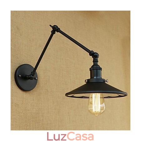 Pintura rústica estilo country retrô para luminária de parede com braço oscilante estilo mini Pintura rústica estilo country retrô para luminária de parede com braço oscilante estilo mini