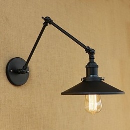 Pintura rústica estilo country retrô para luminária de parede com braço oscilante estilo mini