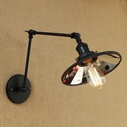 Pintura rústica estilo country retrô para luminária de parede com braço oscilante estilo mini