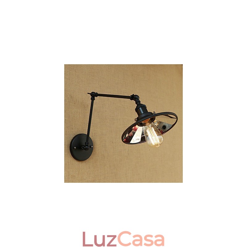 Pintura rústica estilo country retrô para luminária de parede com braço oscilante estilo mini