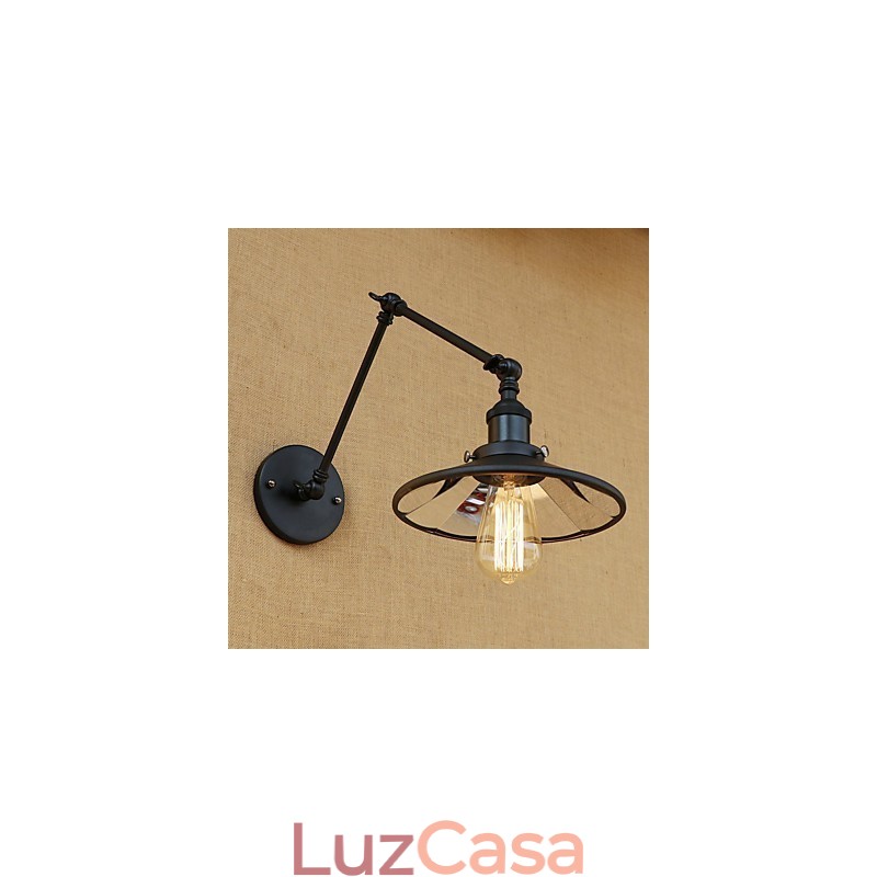 Pintura rústica estilo country retrô para luminária de parede com braço oscilante estilo mini