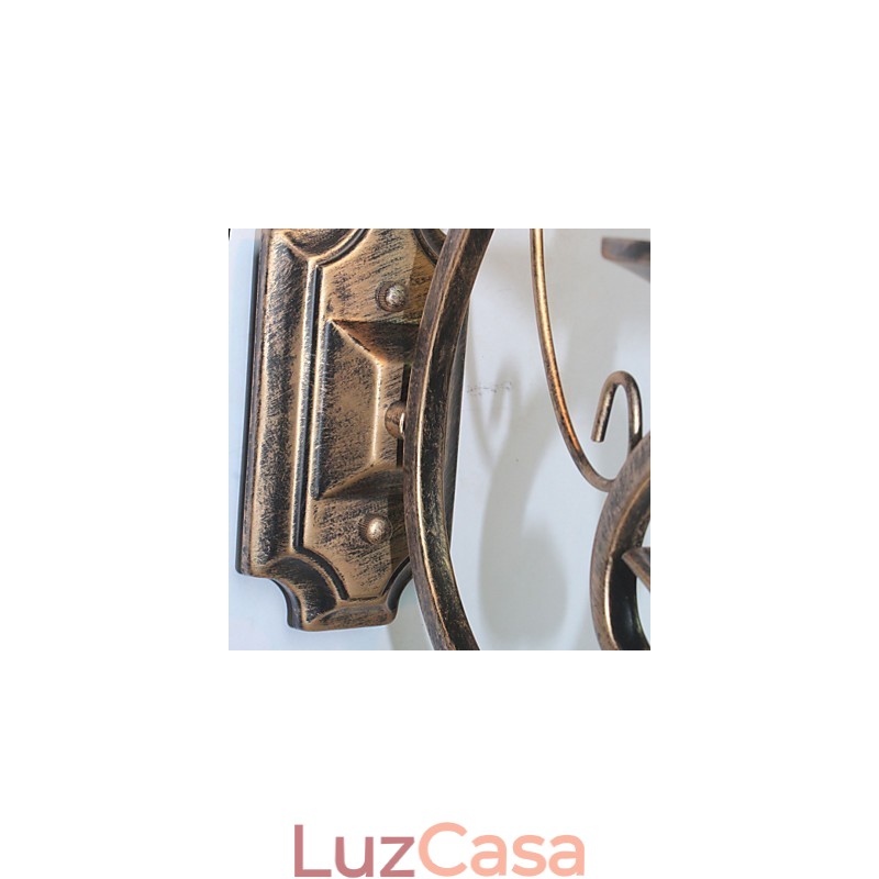 Mini luminária de parede retrô para corredor, luminária de parede em formato de vela de metal