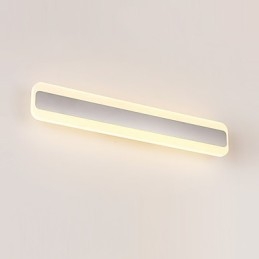 Luminária de parede moderna contemporânea cromada para iluminação de banheiro com luz ambiente