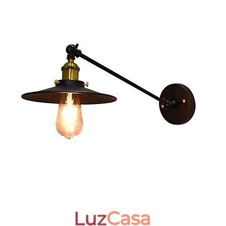 Luminária de parede Buzz Wall Iron Lâmpada de sabre de luz preta muda na parede Luminária de parede Buzz Wall Iron Lâmpada de sabre de luz preta muda na parede