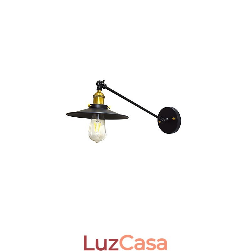 Luminária de parede Buzz Wall Iron Lâmpada de sabre de luz preta muda na parede