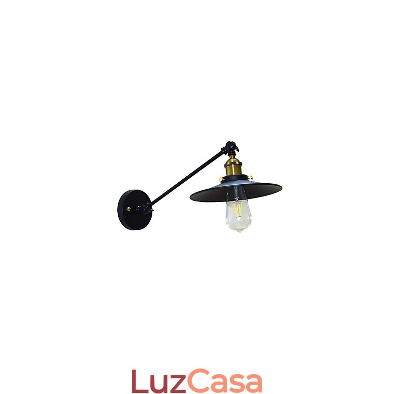 Luminária de parede Buzz Wall Iron Lâmpada de sabre de luz preta muda na parede
