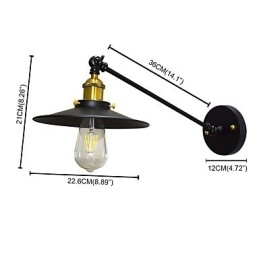 Luminária de parede Buzz Wall Iron Lâmpada de sabre de luz preta muda na parede