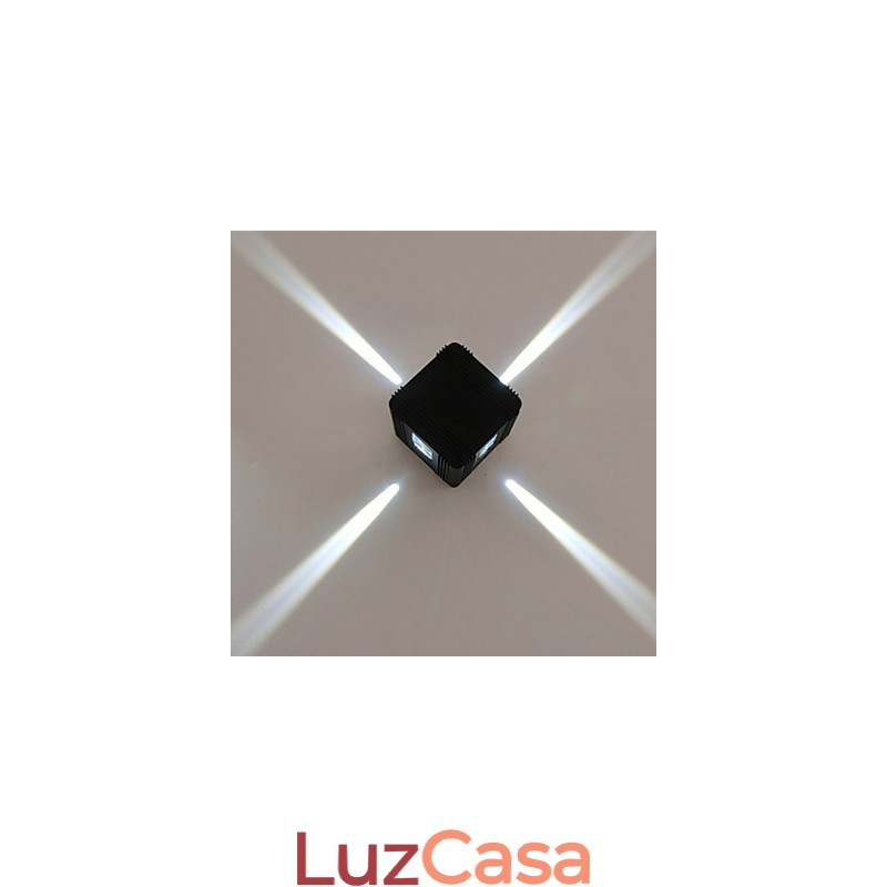 Luminária de parede de alumínio moderna com montagem embutida, decoração de parede