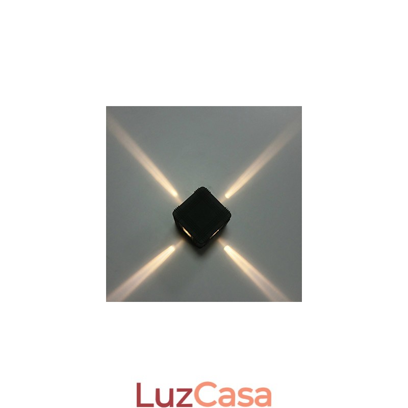 Luminária de parede de alumínio moderna com montagem embutida, decoração de parede