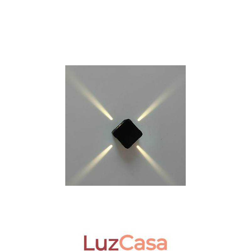 Luminária de parede de alumínio moderna com montagem embutida, decoração de parede