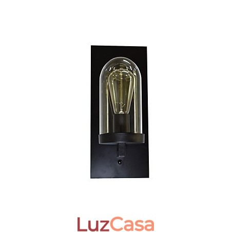 Luminária de parede de aço pintado, decoração de café americano preto e branco, luminária de parede retrô, lâmpada de sabre de luz na parede